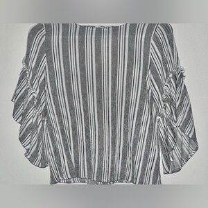 Black & White Striped Flare Sleeves Altar’d State Top